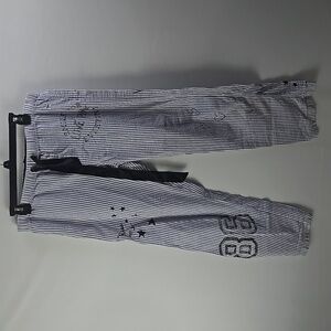 Victoria's Pink Blue and White Striped Drawstring Pajama Pants Y2K  Sz S/P